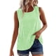 thumbnail image 3 of Camisas Y Tops de Verano de Mujer Cuello Redondo Camisa sin Mangas de Rayas Tela Cómoda Casual para Citas, Ocasional, Fiesta, Playa, Trabajo, 3 of 8
