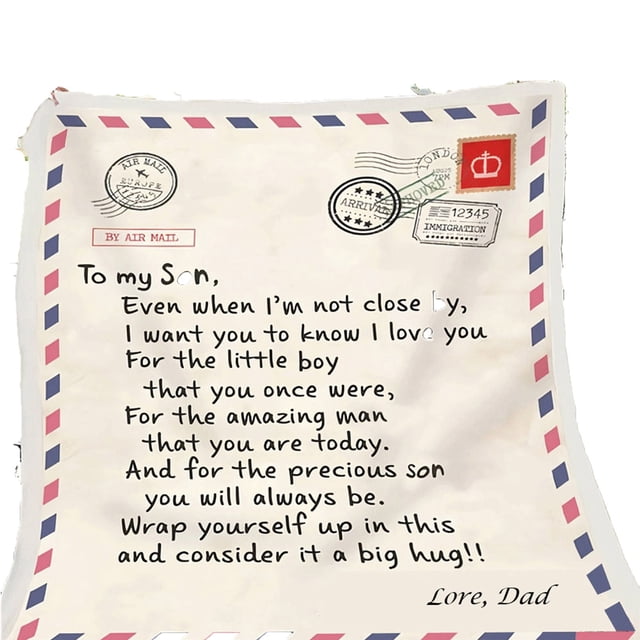 ZZwxWA Festival Gift Envelope Style Letter Writing, Flannel Blanket Covering, Message Gift