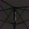 thumbnail image 4 of Patio Umbrella | 6.5' x 10' Rectangular Outdoor Market Umbrella for Patio Tables, Charcoal Gray, Crank Tilt UV 50+ | Steel | Green, 4 of 9