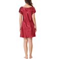 thumbnail image 4 of Unique Bargains Women's Pajama Dress Satin Sleepwear Nightshirt Soft Lounge Nightgowns, 4 of 5