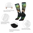 thumbnail image 3 of Xecao Realistic Style Colorful Wolf print thigh-high socks, crafted for both men and women with a stretchy, high-opaque design perfect for daily wear, 3 of 6