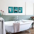 thumbnail image 2 of Hieng Blue Bathroom Decor Navy Bathtub Toilet Seat Wall Art Bathroom Rules Pictures Painting, 2 of 6