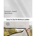 thumbnail image 6 of 4th of July RV Awning Sun Shade Screen 9'X7' Farm Truck and American Flag Mesh Sunscreen Striped Star Love Heart Awning Shade Screen with Zipper UV Blocker Completed Kits for RV Motorhome Camper, 6 of 7