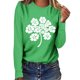 thumbnail image 1 of Camisetas de Manga Larga para Mujeres Impresas Cuello Redondo Suelto 95% Poliéster 5% Spandex, Top de Moda Casual para Primavera Verano Y Otoño, 1 of 8