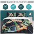 thumbnail image 4 of Duvet Cover Bedding Set Cartoon Print Soft Quilt Cover 3 Pieces, 1 Comforter Cover & 2 Pillowcases for Kids Teens Boys Girls Room Decor 79"x90", 4 of 8