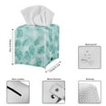 thumbnail image 5 of ZIABUTLE Green Leaves Square Tissue Box Cover Leather Tissue Holder for Car Decoration Rectangular Tissue Box Cover Case Easy to Clean Napkin Organizer Dispenser Home Decor, 5 of 7