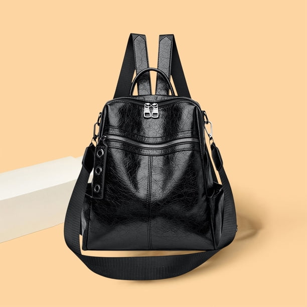 Bolso de hombro para mujer, moderno, de gran capacidad, para viajes, estudiantes, escuela, de cuero