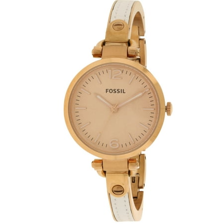 Fossil Georgia Stainless Steel And Leather Ladies Watch ES3261