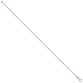 thumbnail image 2 of 925 Sterling Silver .6mm Box Chain Anklet Ankle Bracelet, 2 of 6