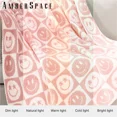 thumbnail image 5 of Amberspace Blossom Smiling Face Knit Throw,Checkered Pink Smile,50"*60", 5 of 6