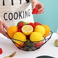 thumbnail image 2 of ReaNea Black Metal Wire Fruit Storage Baskets, Fruit Bowl for Kitchen Counter (Square Short), 2 of 9