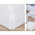 thumbnail image 2 of King Size Easy-to-Use Wraparound Bed skirt: Tailored, Split Corner Design, Non-Slip Band. 14" Drop, White Color, 2 of 2