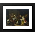 thumbnail image 2 of Richard Brakenburgh 14x12 Black Modern Framed Museum Art Print Titled - The Feast of St Nicholas (1685), 2 of 5