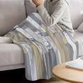 thumbnail image 3 of Yellow Gray Blanket Soft Cozy Warm Throw Blanket for Couch, Plush Fuzzy Flannel Fleece Blankets for Sofa, Rustic Vintage Shabby Mottled Wood Grain Bed Blankets Lightweight Gifts for Women, 50"x60", 3 of 9