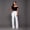 white, variant on Women's Stretchy High Waisted Wide Leg Button-Down Pants Sailor Bell Flare Trousers