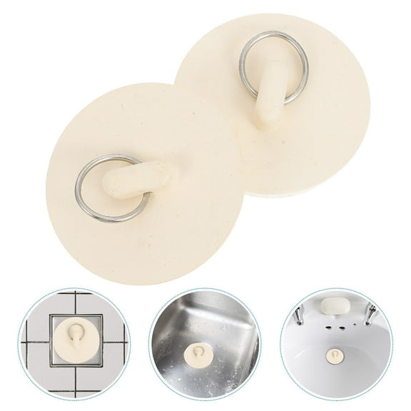 ULTNICE Bath Tub Drain Plug White Rubber 6Pcs 1.1Inch