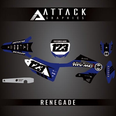 Attack Graphics Custom Renegade Complete Bike Graphics Kit for Yamaha YZ125 2022