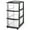 Black, variant on HOMZ 3-Drawer Cart Organizer with Removeable Wheels, Medium, Black & Clear