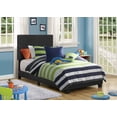 thumbnail image 2 of Dorian Faux Leather Upholstered Twin Panel Bed Black, 2 of 4
