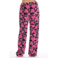 thumbnail image 3 of Just Love Plush Pajama Pants for Women - Petite to Plus Size Sleepwear (Black - Pink Hearts, Medium), 3 of 3