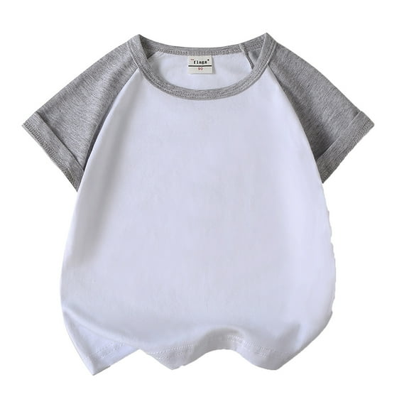 QHFBli Toddler Baby Girls Boys Tshirt Raglan Shirt Baseball Tee Cotton T-Shirt Short Long Sleeve Solid Color Shirts