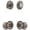 Antique Pewter, variant on Grandeur 826599 Circulaire Solid Brass Single Cylinder Keyed Entry Knobset And Deadbolt