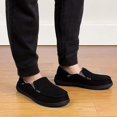 thumbnail image 5 of Zizor Mens Comfy Moccasin Slippers Drop Heel Memory Foam House Shoes Suede Loafer Slippers, 5 of 6