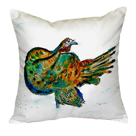 Betsy Drake Turkey No Cord Throw Pillow