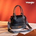 thumbnail image 3 of Wrangler Small Doctor Bag for Women Vintage Satchel Bag Western Handbags with Wide Strap, Black, 3 of 7