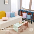 thumbnail image 2 of Deconovo Fundas de cojines decorativas - Juego of 4 Soft Linen Cushion Covers, Machine Washable Pillowcases for Sofa, Pastel Purple, 24x24 Inch, 2 of 7