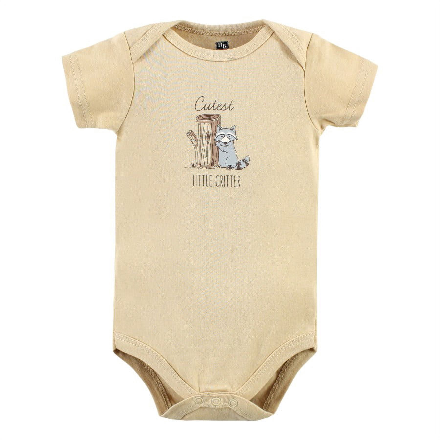 Hudson Baby Short Sleeve Bodysuits, 5-Pack, Newborn- 24 Months