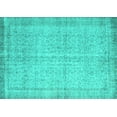 thumbnail image 1 of Ahgly Company Machine Washable Indoor Rectangle Abstract Turquoise Blue Contemporary Area Rugs, 5' x 7', 1 of 4