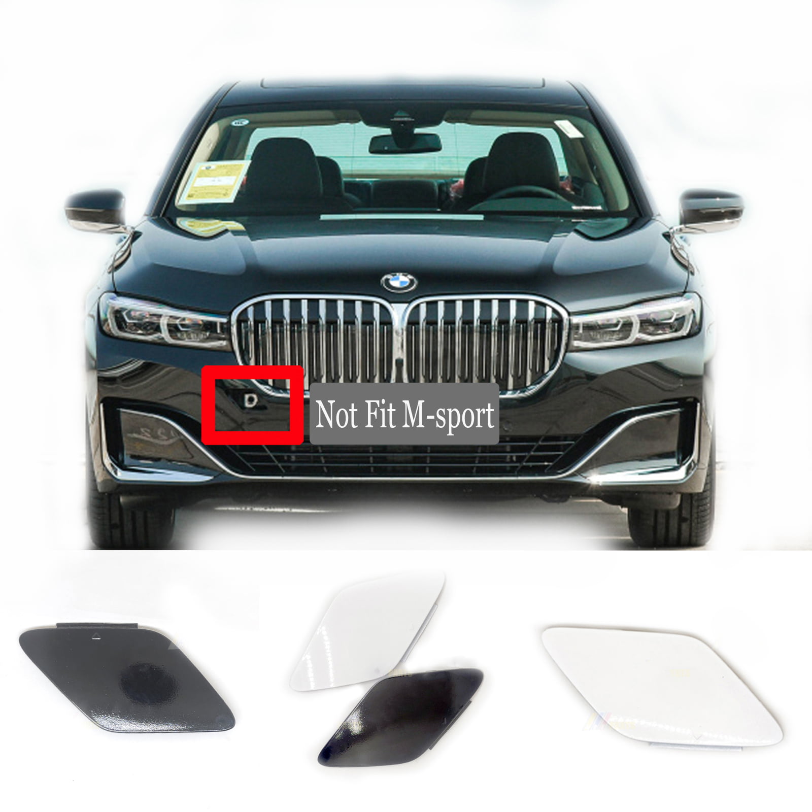 Trimla Front Tow Cover for 19-22 BMW 7 series G11LCI G12LCI