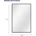 thumbnail image 2 of Espejo Rectangular de Pared Bluelander con Marco de Aluminio, Negro, 2 of 5