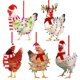 thumbnail image 2 of Bufanda navideña con colgante de pollo, adorno navideño de Papá Noel, decoración de árbol de Navidad, regalo de Año Nuevo 2023, 2 of 4