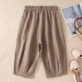 thumbnail image 4 of JIUKE Capri Pants for Women Casual Solid High Waisted Drawstring Cotton Linen Comfy Lounge Capris with Pockets, 4 of 4