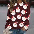thumbnail image 2 of toraway Sweat à Capuche pour Femmes, Nouveau Sweat à Col Rond Imprimé de Noël, Manches Longues, Mode Décontractée, TTG, 2 of 4