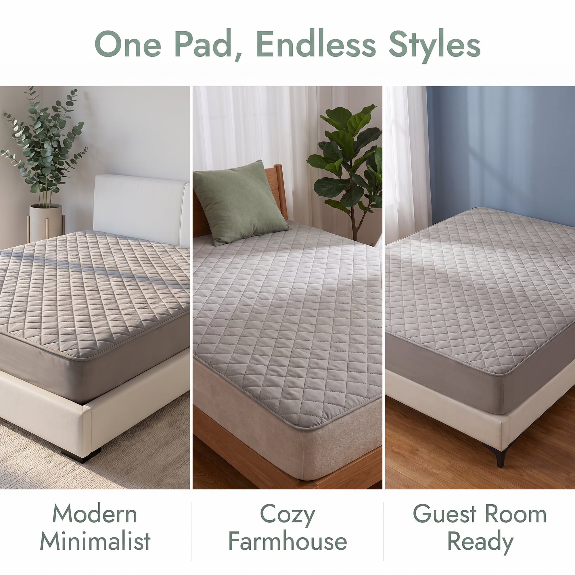 Unique Bargains Microfiber Bed Mattress Protector Textured Bedding Light Gray 54"x75"