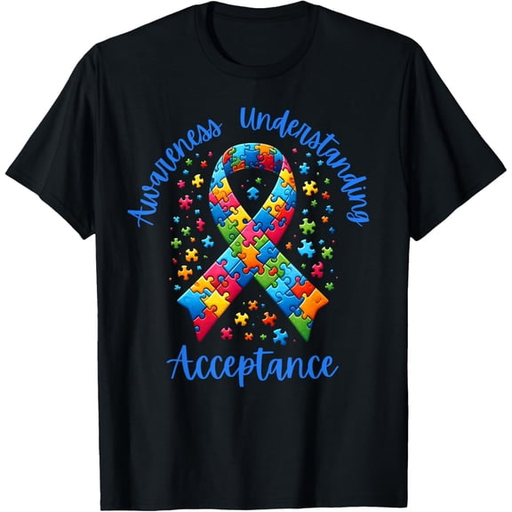 Autism Awareness Puzzle Understanding Acceptance Mens T-Shirt