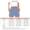 thumbnail image 2 of Women Summer Shorts High Waist Rolled Hem Buckles Closure Casual Shorts with Side Pockets Light Blue S, 2 of 2