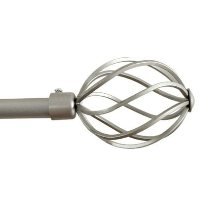 H Versailtex 24 To 48 Twisted Sphere Adjustable Curtain Rod Set