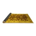 thumbnail image 2 of Ahgly Company Indoor Round Oriental Yellow Traditional Area Rugs, 6' Round, 2 of 4