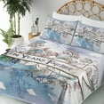 thumbnail image 3 of Ambesonne Anniversary Fitted & Top Sheet Set with Shams, 10 Years Floral Art, Multicolor, 3 of 5