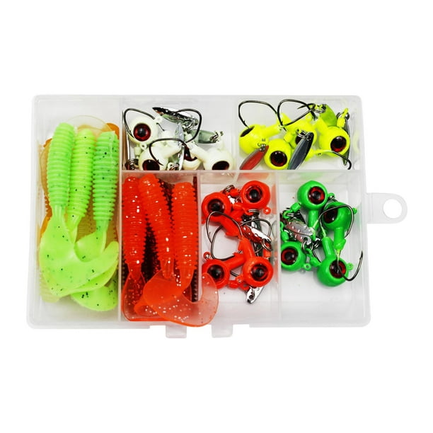 Colaxi Fishing Jig Heads Assorted Fishing Baits Fishing Accessories for  Salmon Bass 32PCS 
