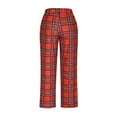 thumbnail image 5 of ABATAB Womens Pajama Capri Pants Wide Leg Plaid Lounge Sleepwear Summer Casual Comfy Leisure Drawstring PJ Bottoms, 5 of 5