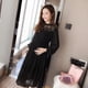 thumbnail image 1 of Vestido de maternidad de moda para mamá, suelto, de manga larga, plisado, de gasa, 1 of 4