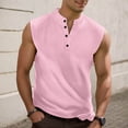 thumbnail image 2 of JTieacloth High Neck Tops for Men Men's Sleeveless Tank Top Casual Breathable Comfortable Loose Fit Button Down Summer Workout Gym Outdoor Hiking, 2 of 5