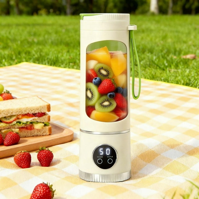 Presse-agrumes Numérique Multimode 450ml Portable avec Affichage Numérique, Mini Gobelet à Jus avec 12 Affichages LED Intelligents en Acier Inoxydable pour Régime sous le Comptoir, compatible avec Machine, Aide de Cuisine, Supports Hauts Rétro