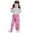 Pink, variant on Tiijoy Toddler Girls' Waterproof Snow Rain Pants Cartoon Print Baggy Outdoor Play Trousers
