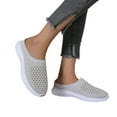 thumbnail image 3 of NOKIO Slip On Mules & Clogs for Womens Mens Light Open Back Shoes Comfort Walking Shoes Breathable Slippers Closed Toe Slides Hollow Mesh Casual Half Slippers Flying Weaving Shoes, 3 of 5